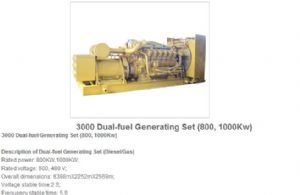 3000 dual-fuel generating sets 800，1000kw